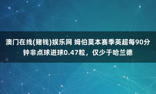 澳门在线(赌钱)娱乐网 姆伯莫本赛季英超每90分钟非点球进球0.47粒，仅少于哈兰德