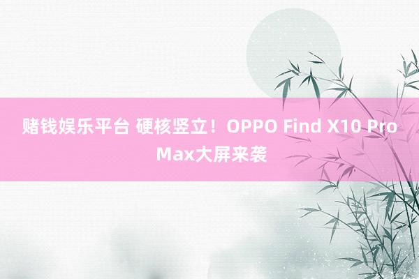 赌钱娱乐平台 硬核竖立！OPPO Find X10 Pro Max大屏来袭