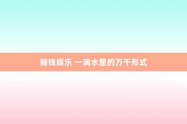 赌钱娱乐 一滴水里的万千形式