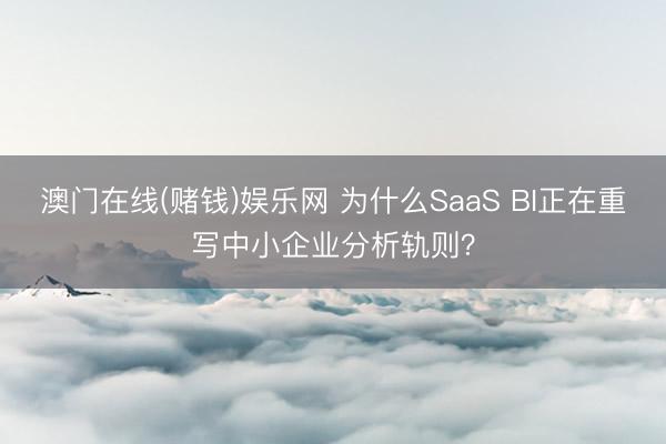澳门在线(赌钱)娱乐网 为什么SaaS BI正在重写中小企业分析轨则?