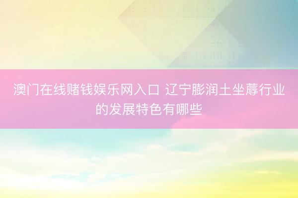 澳门在线赌钱娱乐网入口 辽宁膨润土坐蓐行业的发展特色有哪些