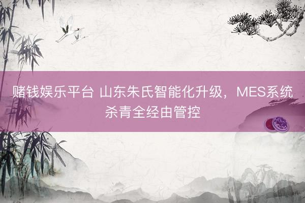 赌钱娱乐平台 山东朱氏智能化升级，MES系统杀青全经由管控