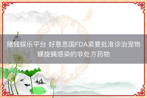 赌钱娱乐平台 好意思国FDA紧要批准诊治宠物螺旋蝇感染的非处方药物