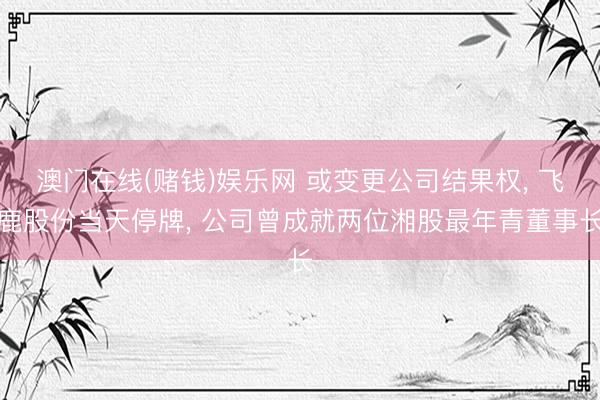 澳门在线(赌钱)娱乐网 或变更公司结果权， 飞鹿股份当天停牌， 公司曾成就两位湘股最年青董事长